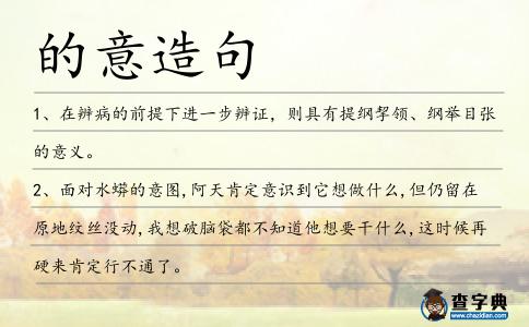 的意造句