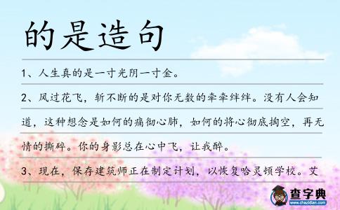的是造句