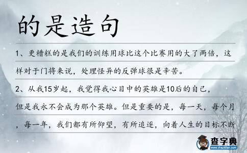 的是造句