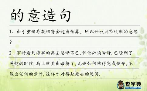 的意造句