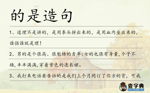 的是造句