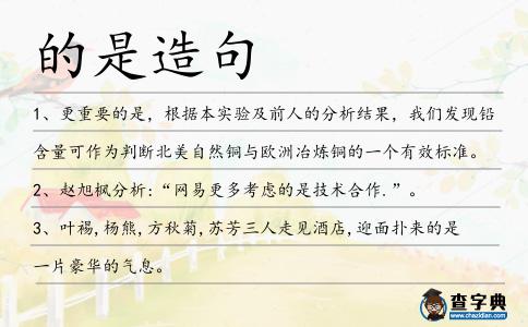 的是造句