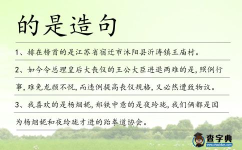 的是造句
