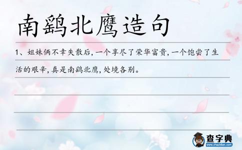 南鷂北鷹造句