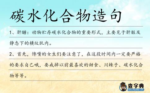 碳水化合物造句