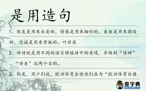 是用造句
