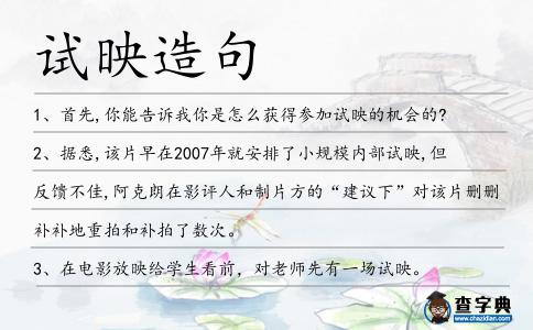 試映造句