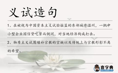 義試造句