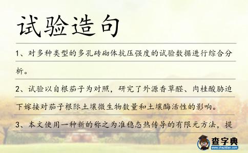 試驗造句