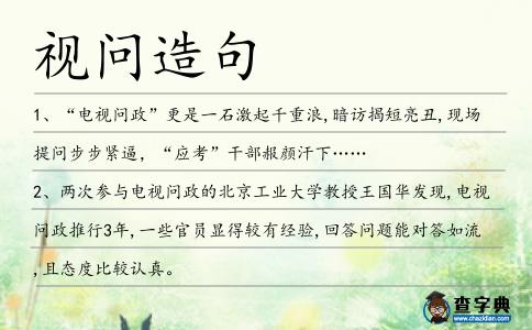 視問造句