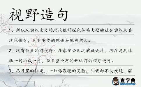 視野造句