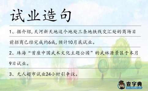試業造句