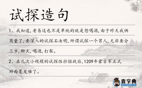 試探造句