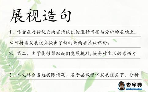 展視造句