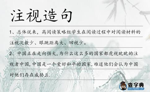 注視造句