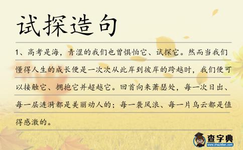 試探造句