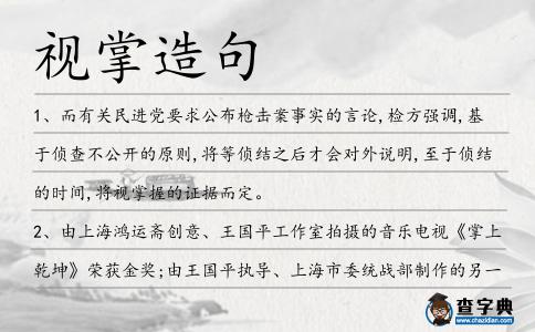 視掌造句