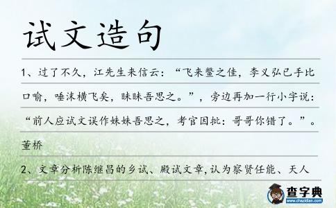 試文造句