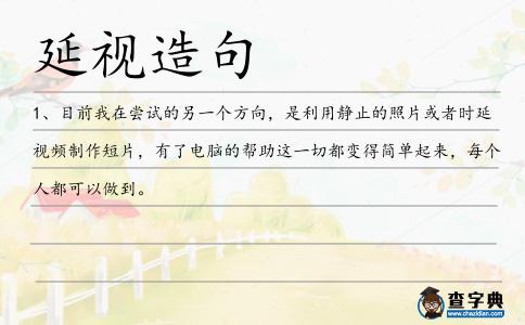 延視造句