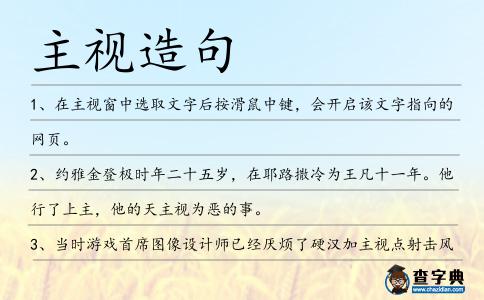 主視造句