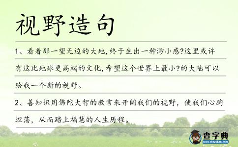 視野造句