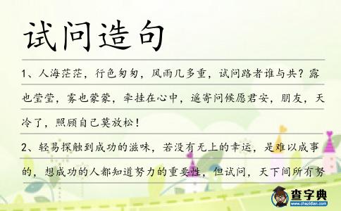 試問造句