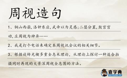 周視造句