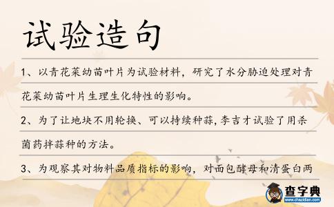 試驗造句