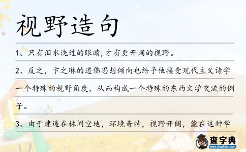 視野造句