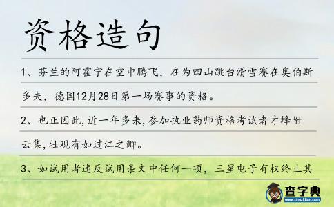資格造句