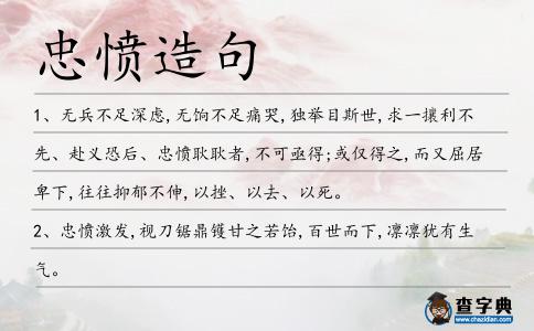 忠憤造句