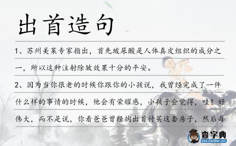 出首造句