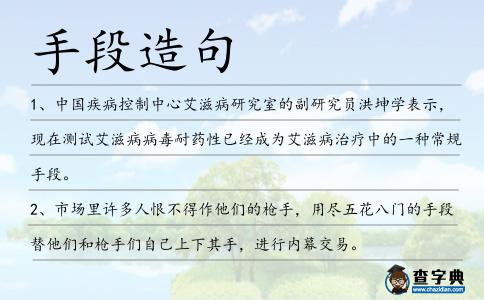 手段造句