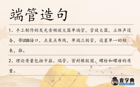 端管造句