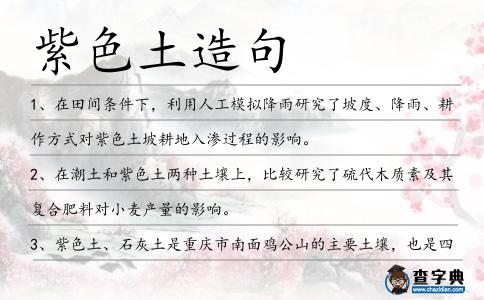 紫色土造句