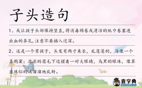 子頭造句