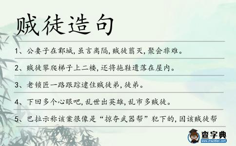 賊徒造句