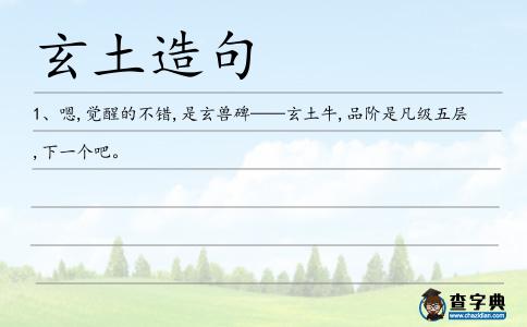 玄土造句