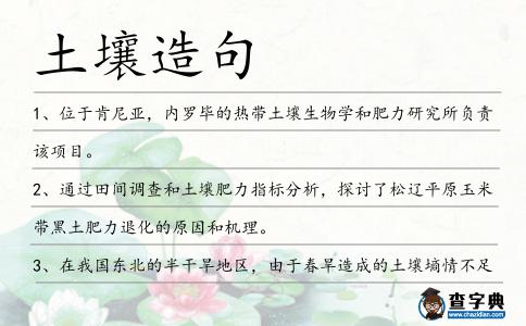 土壤造句