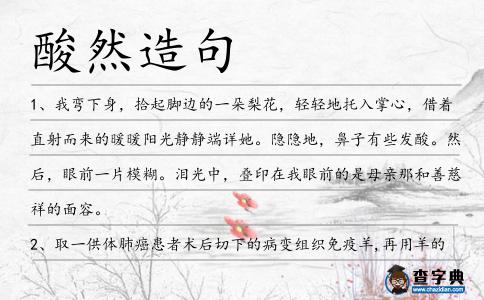 酸然造句