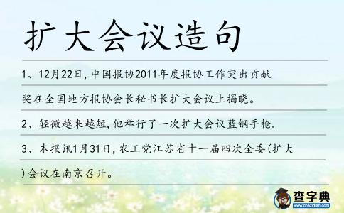 擴大會議造句