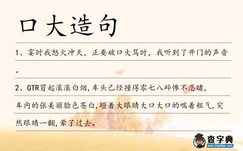 口大造句