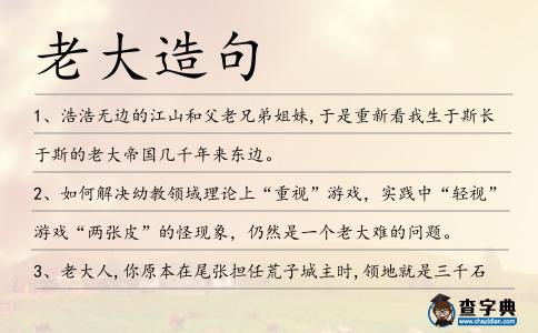 老大造句