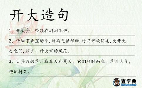 開大造句