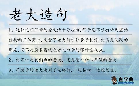 老大造句