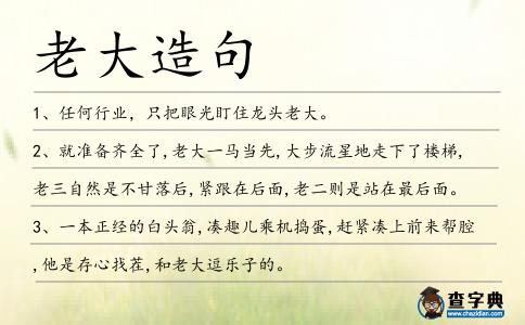 老大造句