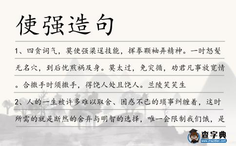 使強造句