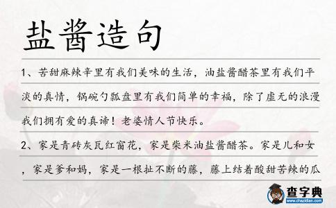 鹽醬造句