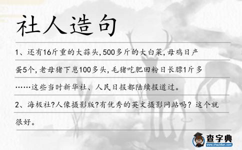 社人造句