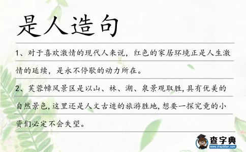 是人造句